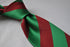 maroon and green barber striped tie